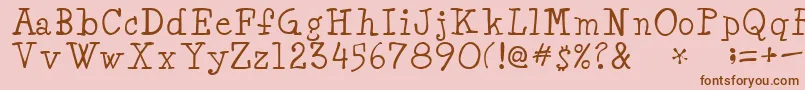 MinyaRegular Font – Brown Fonts on Pink Background