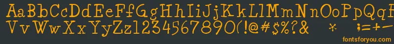 MinyaRegular-Schriftart – Orangefarbene Schriften auf schwarzem Hintergrund