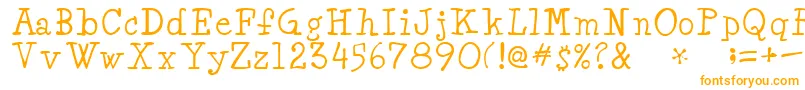 MinyaRegular Font – Orange Fonts on White Background