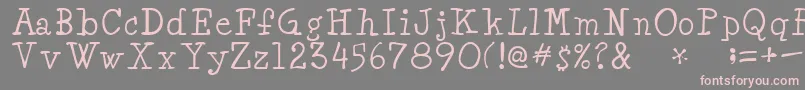 Weitere Informationen zur MinyaRegular-Schriftart MinyaRegular-Schriftart – Rosa Schriften auf grauem Hintergrund