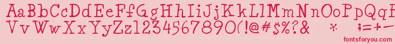 More about MinyaRegular Font MinyaRegular Font – Red Fonts on Pink Background