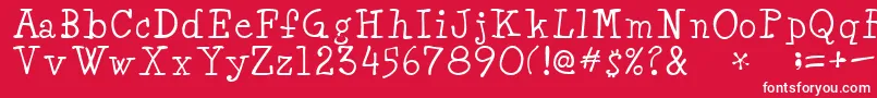 フォントMinyaRegular – 赤い背景に白い文字
