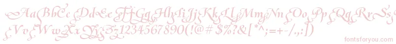 フォントOliettaScriptPoesiaBolditalic – 白い背景にピンクのフォント