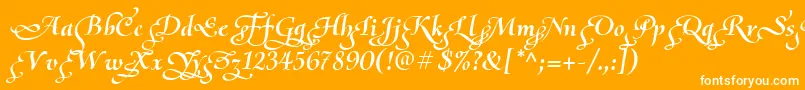 OliettaScriptPoesiaBolditalic Font – White Fonts on Orange Background