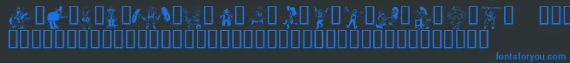 fuente KrWildWest – Fuentes Azules Sobre Fondo Negro