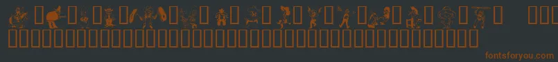 KrWildWest Font – Brown Fonts on Black Background