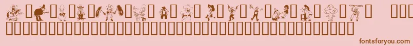 KrWildWest Font – Brown Fonts on Pink Background