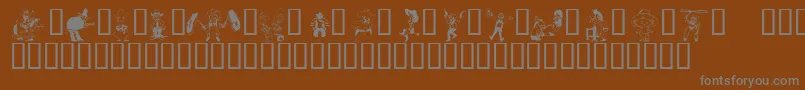 KrWildWest Font – Gray Fonts on Brown Background