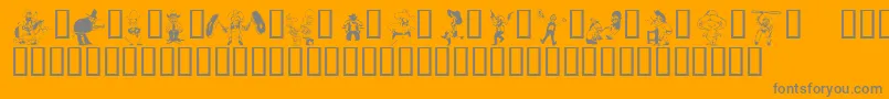 KrWildWest Font – Gray Fonts on Orange Background