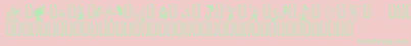 KrWildWest Font – Green Fonts on Pink Background