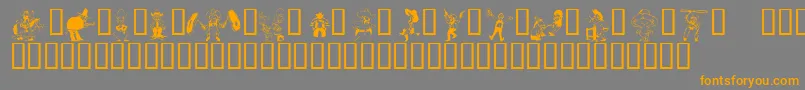 KrWildWest Font – Orange Fonts on Gray Background