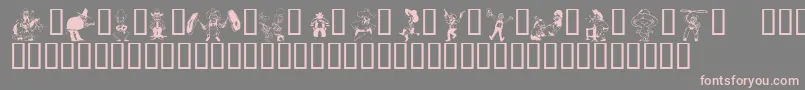 KrWildWest Font – Pink Fonts on Gray Background