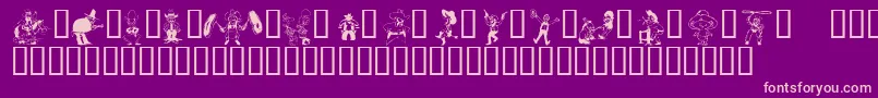 KrWildWest Font – Pink Fonts on Purple Background