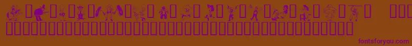 KrWildWest Font – Purple Fonts on Brown Background