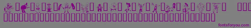 KrWildWest Font – Purple Fonts on Gray Background