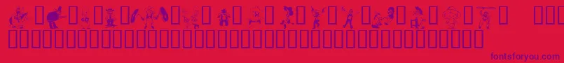 KrWildWest Font – Purple Fonts on Red Background