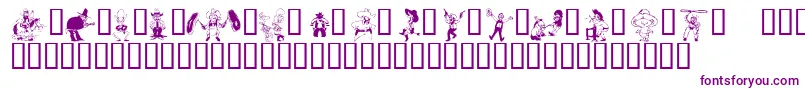 Подробнее о шрифте KrWildWest Шрифт KrWildWest – фиолетовые шрифты