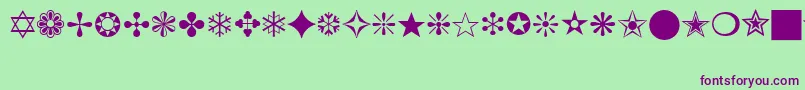 ZbatsPs Font – Purple Fonts on Green Background