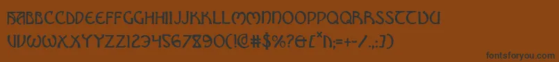 BrinAthynCondensed Font – Black Fonts on Brown Background