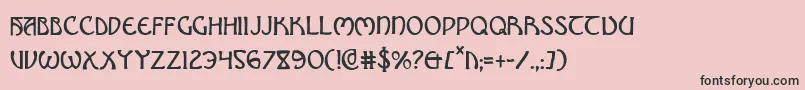 フォントBrinAthynCondensed – ピンクの背景に黒い文字