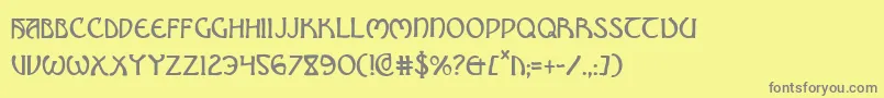 BrinAthynCondensed Font – Gray Fonts on Yellow Background