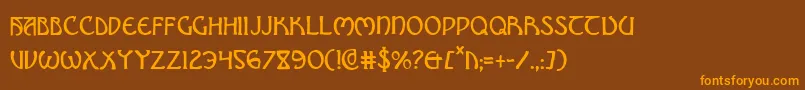 BrinAthynCondensed Font – Orange Fonts on Brown Background