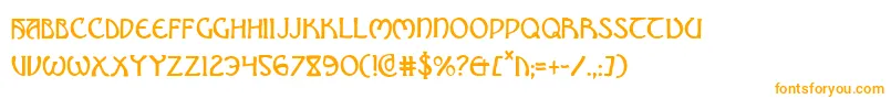 BrinAthynCondensed Font – Orange Fonts on White Background