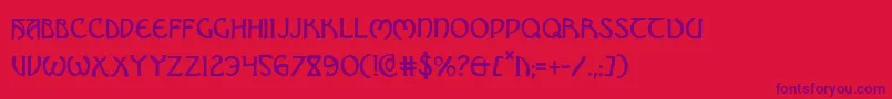 BrinAthynCondensed Font – Purple Fonts on Red Background