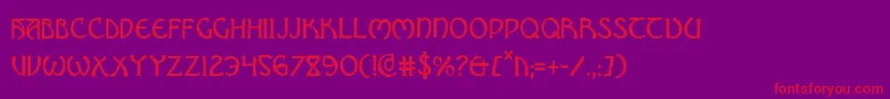 BrinAthynCondensed Font – Red Fonts on Purple Background