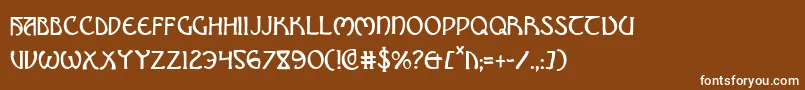 フォントBrinAthynCondensed – 茶色の背景に白い文字