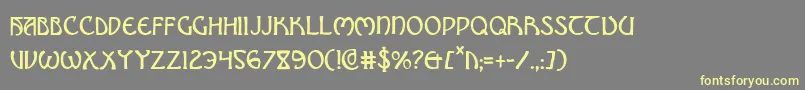 フォントBrinAthynCondensed – 黄色のフォント、灰色の背景