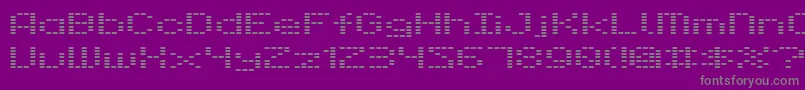 Czcionka Dot28 – szare czcionki na fioletowym tle