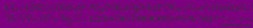 Czcionka BedfordRegularTtext – czarne czcionki na fioletowym tle