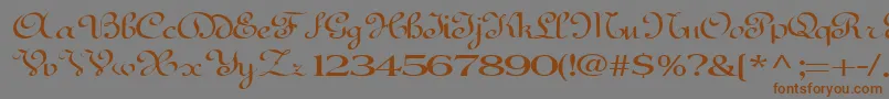 BedfordRegularTtext Font – Brown Fonts on Gray Background