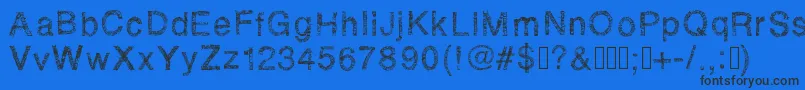 Rhsketchybastard Font – Black Fonts on Blue Background
