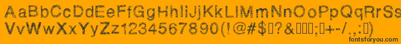Rhsketchybastard Font – Black Fonts on Orange Background