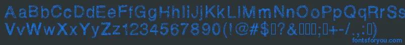 Rhsketchybastard Font – Blue Fonts on Black Background
