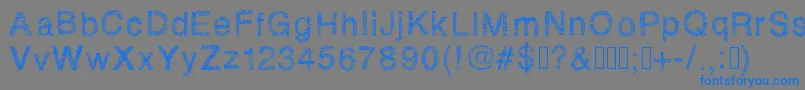 Rhsketchybastard Font – Blue Fonts on Gray Background