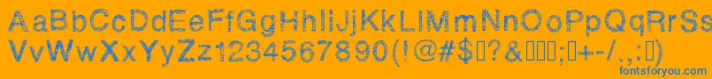 Rhsketchybastard Font – Blue Fonts on Orange Background