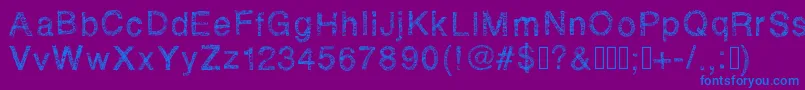 Rhsketchybastard Font – Blue Fonts on Purple Background
