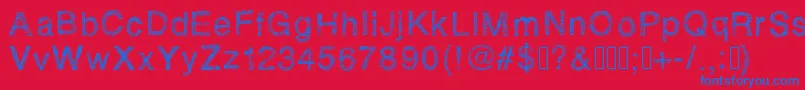 Rhsketchybastard Font – Blue Fonts on Red Background