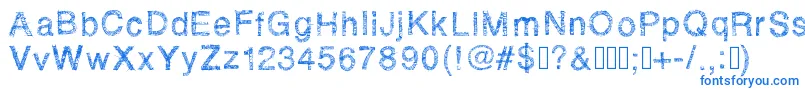 Rhsketchybastard Font – Blue Fonts on White Background