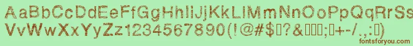 Rhsketchybastard Font – Brown Fonts on Green Background