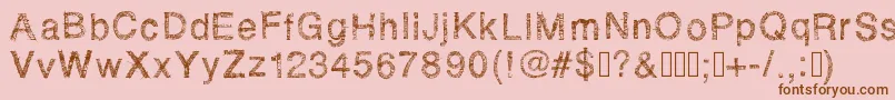 Rhsketchybastard Font – Brown Fonts on Pink Background