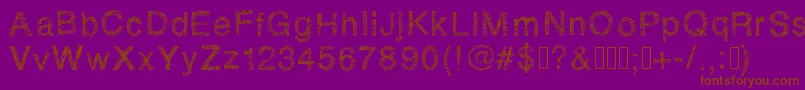 Rhsketchybastard Font – Brown Fonts on Purple Background