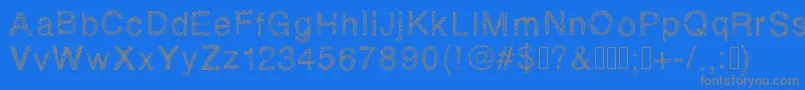 Rhsketchybastard Font – Gray Fonts on Blue Background