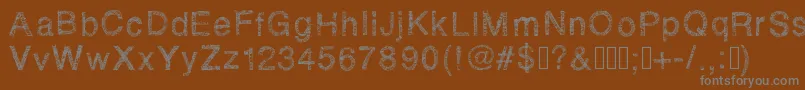Rhsketchybastard Font – Gray Fonts on Brown Background