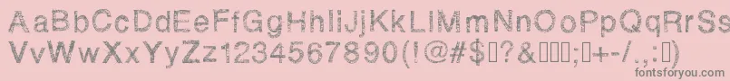 Rhsketchybastard Font – Gray Fonts on Pink Background