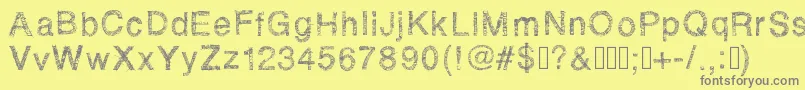 Weitere Informationen zur Rhsketchybastard-Schriftart Rhsketchybastard-Schriftart – Graue Schriften auf gelbem Hintergrund