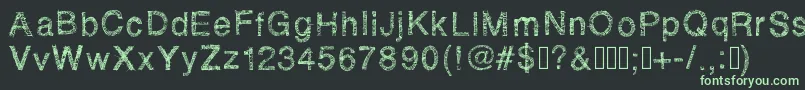 Rhsketchybastard Font – Green Fonts on Black Background